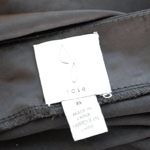 Joie Spaghetti Strap Satin Midi Slip Dress Black Caviar Size 8 - Picture 4 of 7